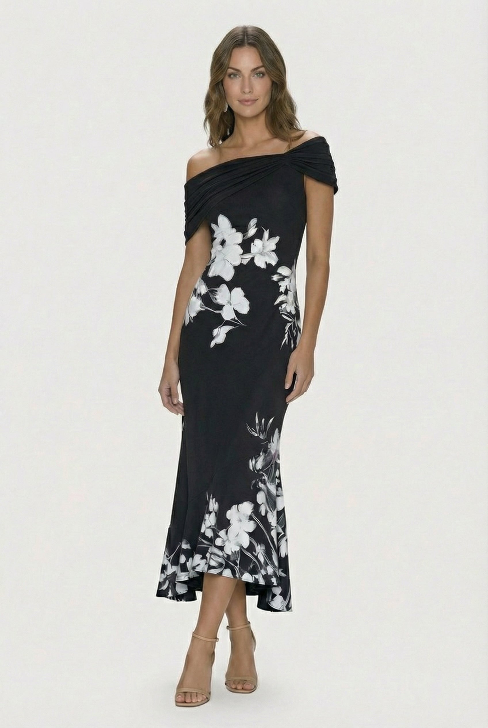 Women's Soft Fabric Midi Dress - Relaxed Fit for Various Occasions