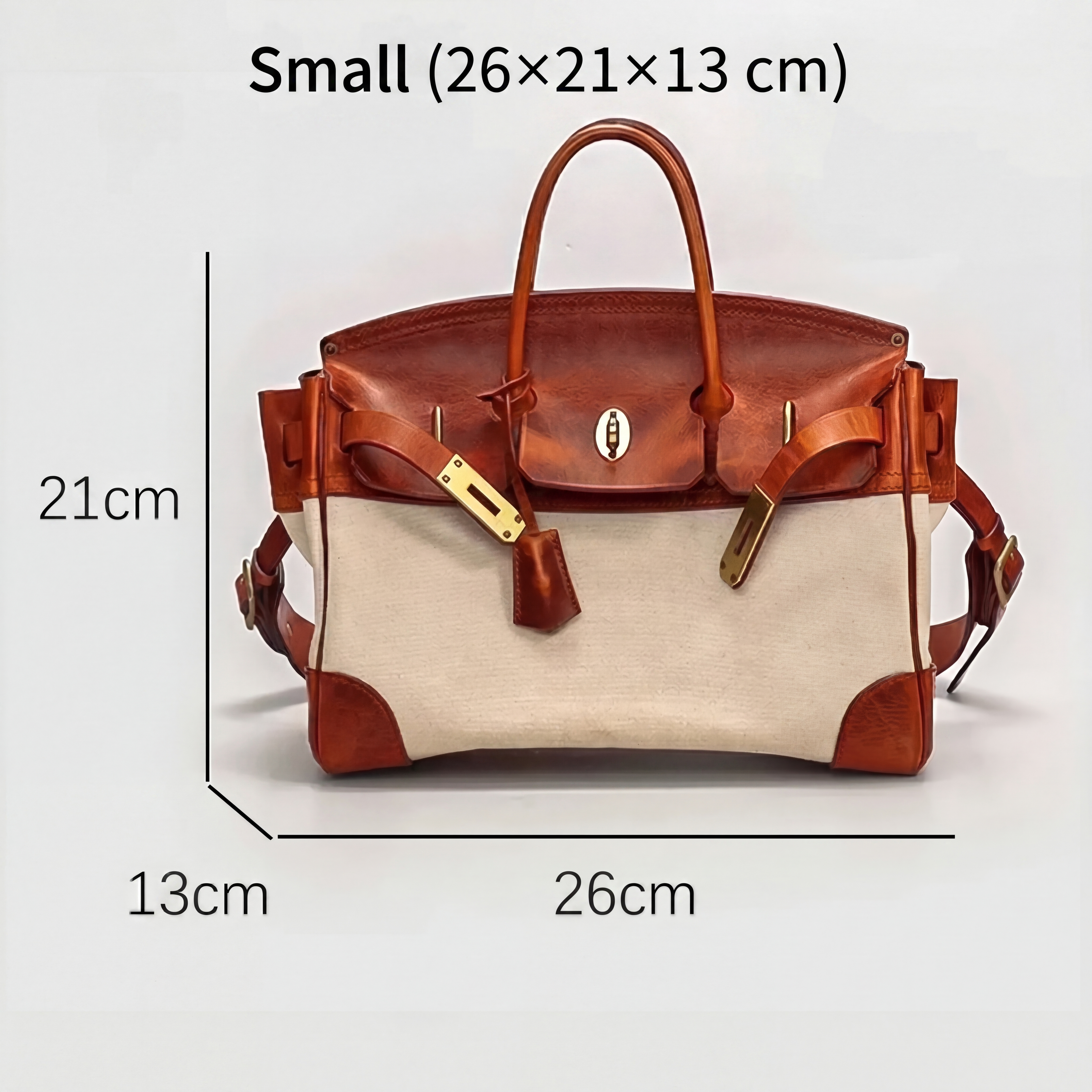Light chocolate canvas overnight bag