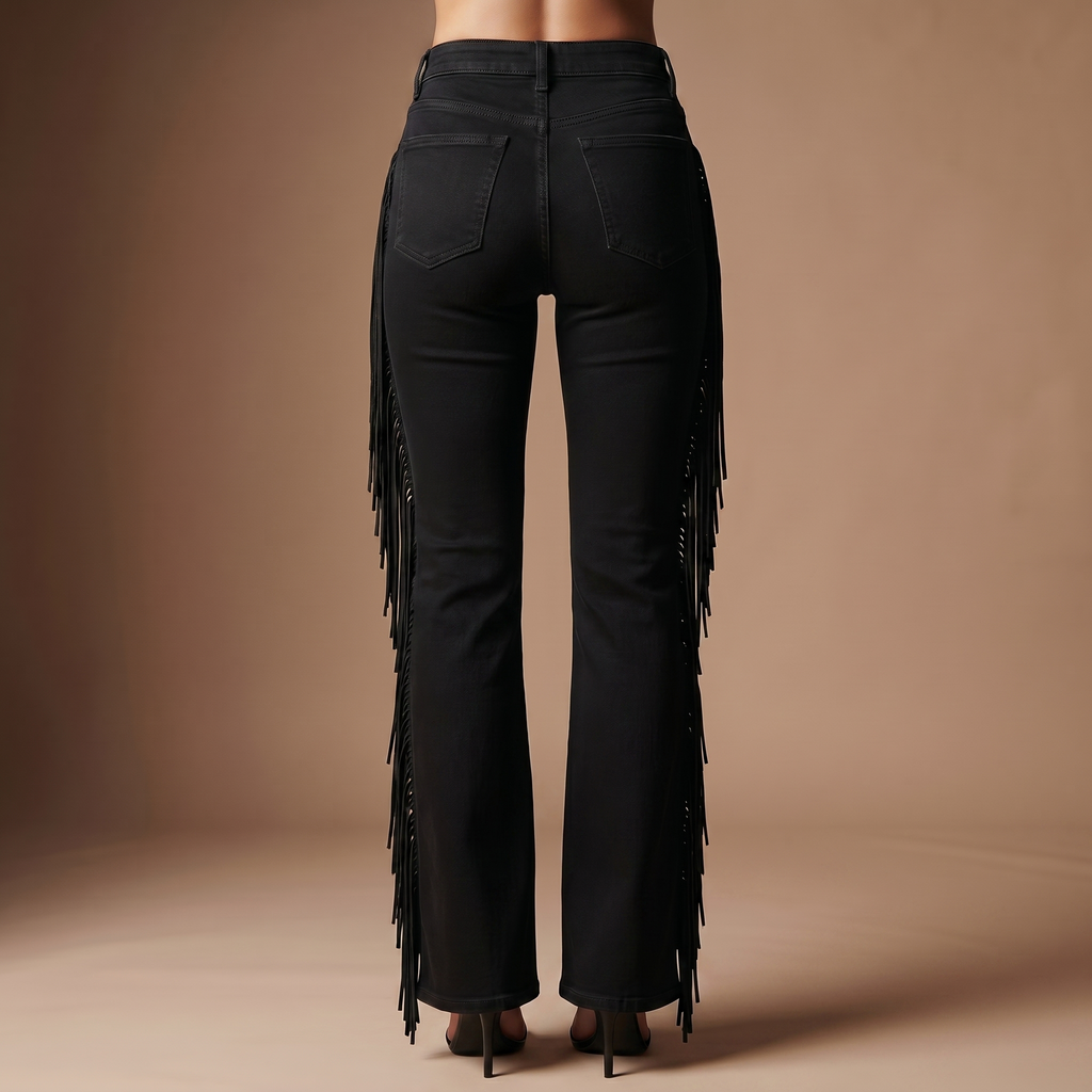 Fringe Bootcut Cowboy Jeans