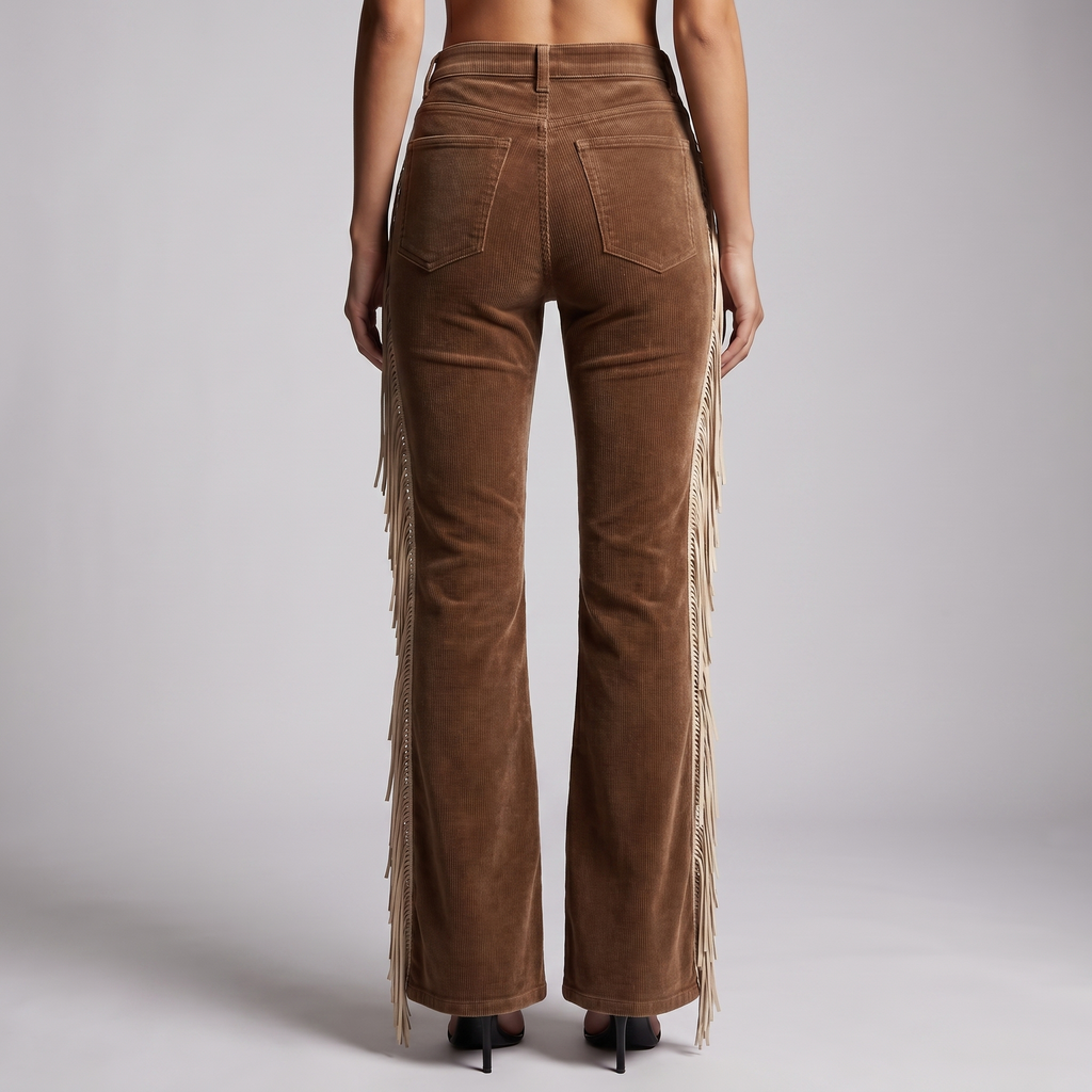 Fringe Bootcut Cowboy Jeans
