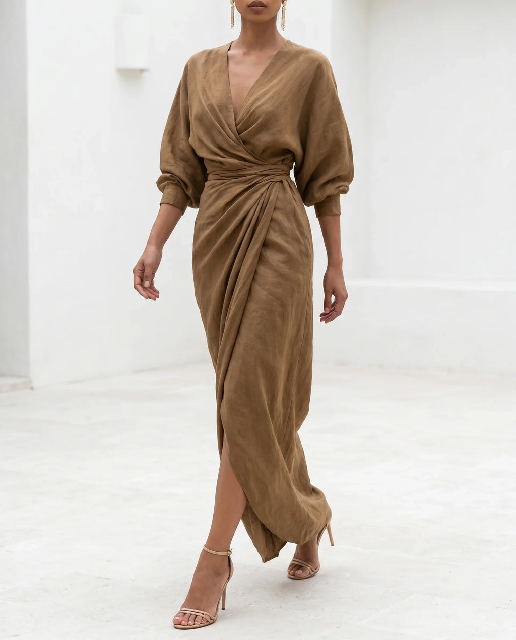 Maxi dress wrap belt full length | Alba Muse