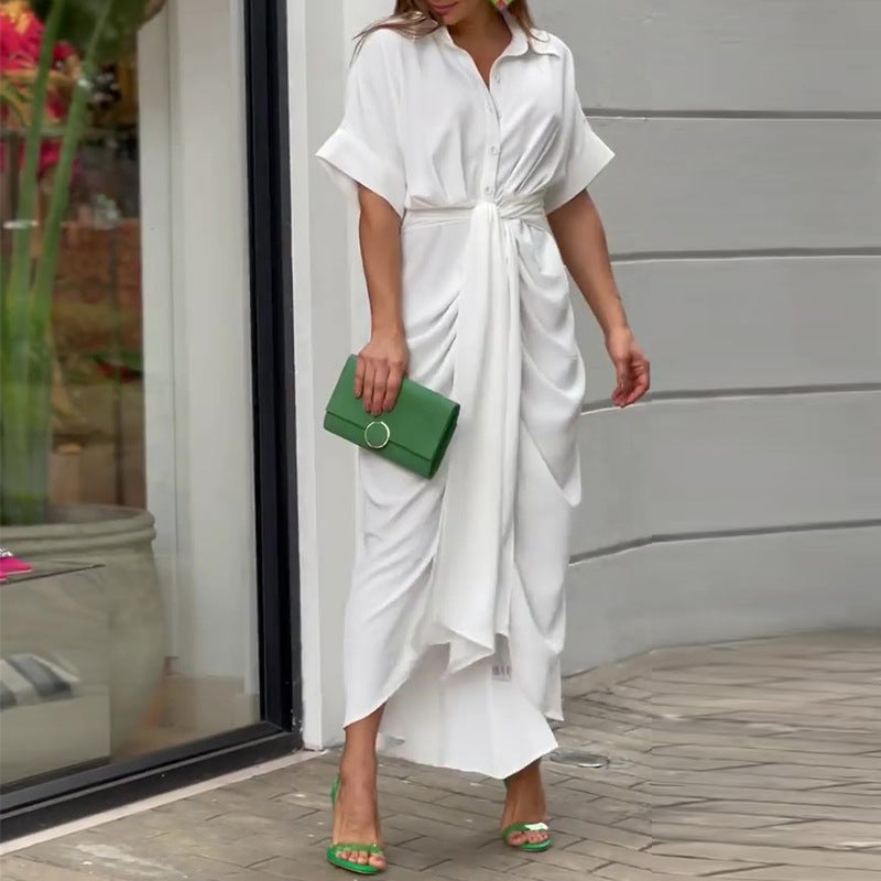 Women’s Wrap Short Sleeve Midi Dress