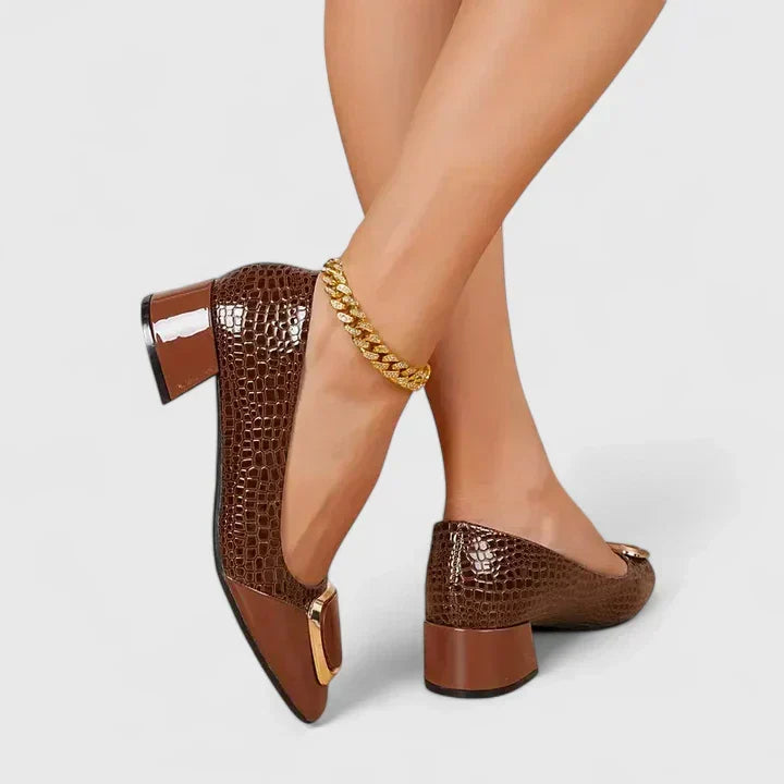 Brown Work Loafers, front view