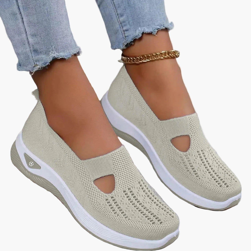 Orthopaedic trainers front view styled casual outfit