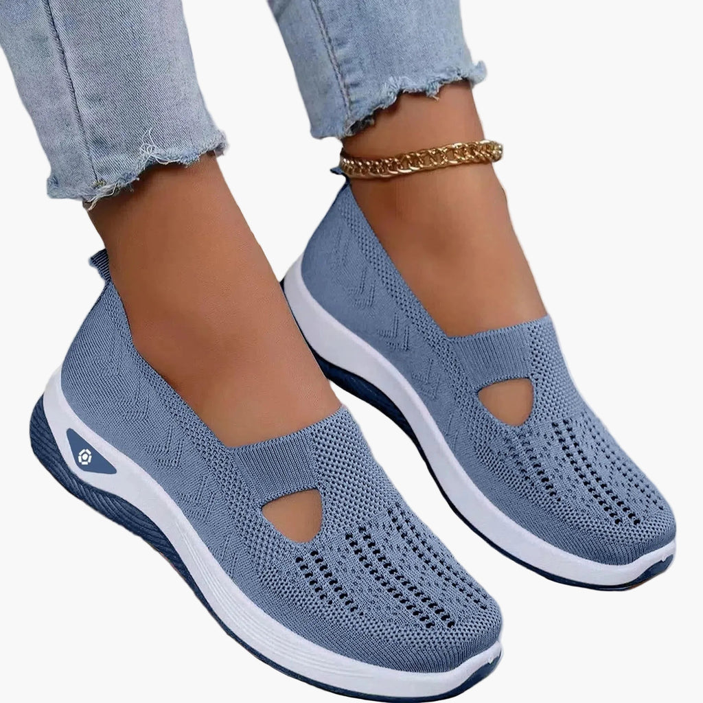 Slip-on orthopaedic trainers full view army green