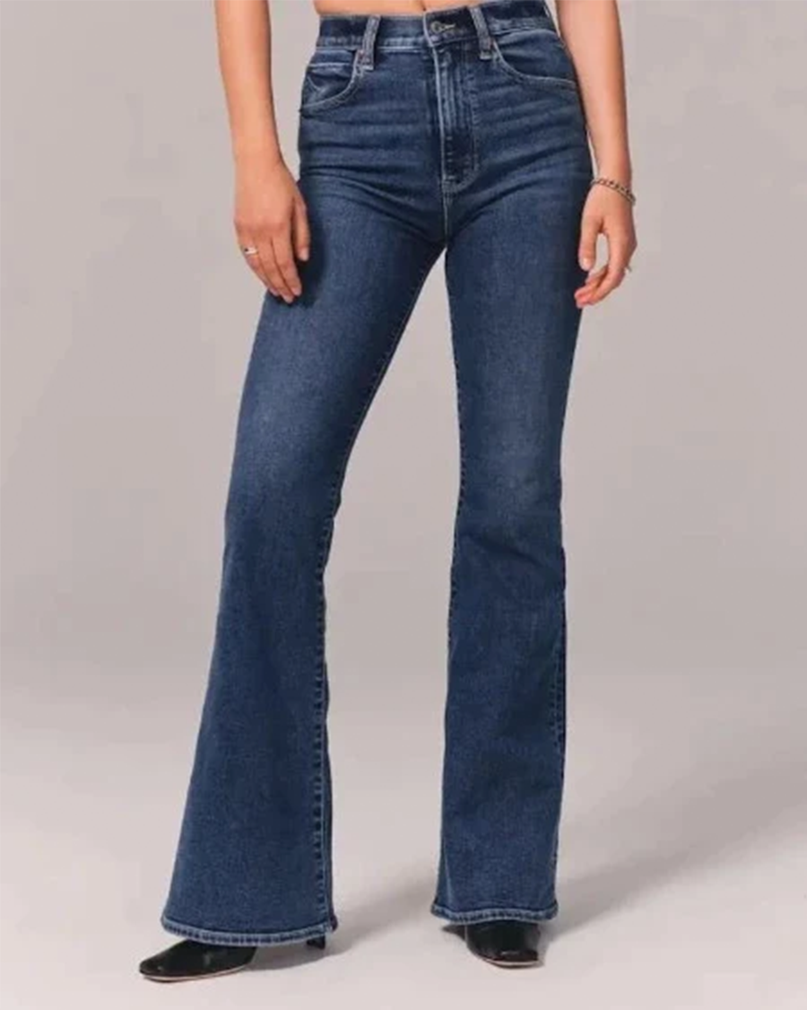 High-Waisted Flare Denim Jeans