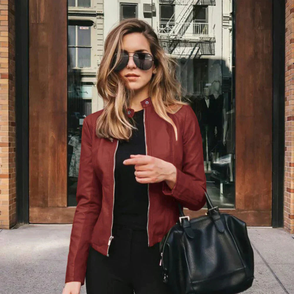 Women's Italian Leather Biker Jacket
