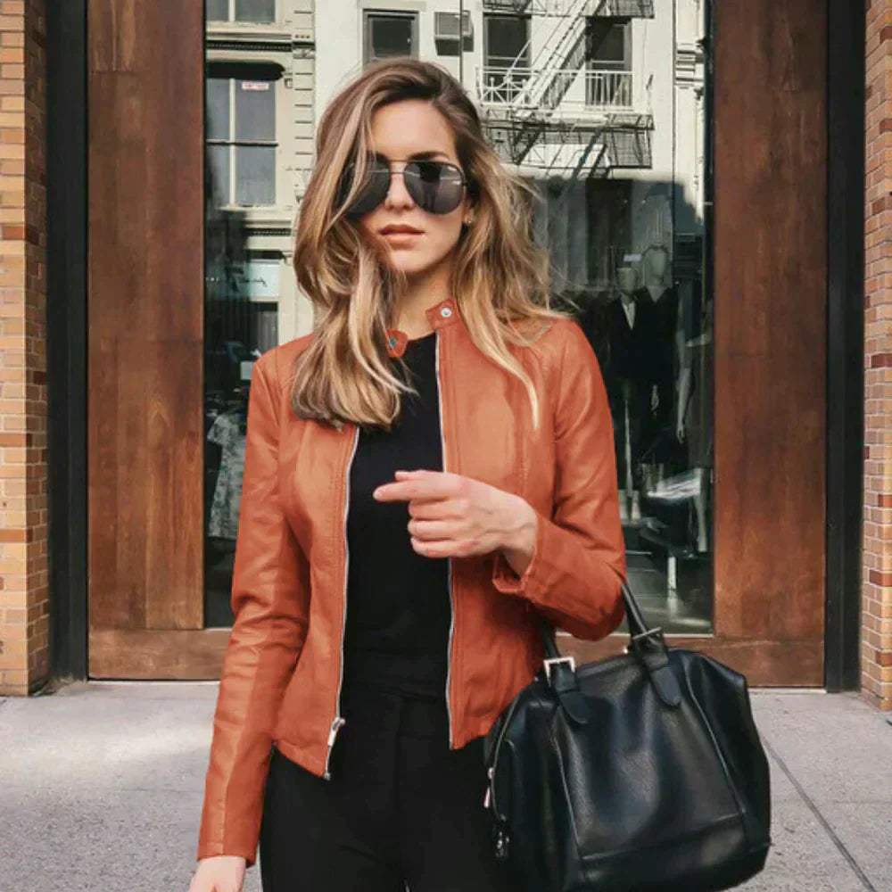 Women's Italian Leather Biker Jacket