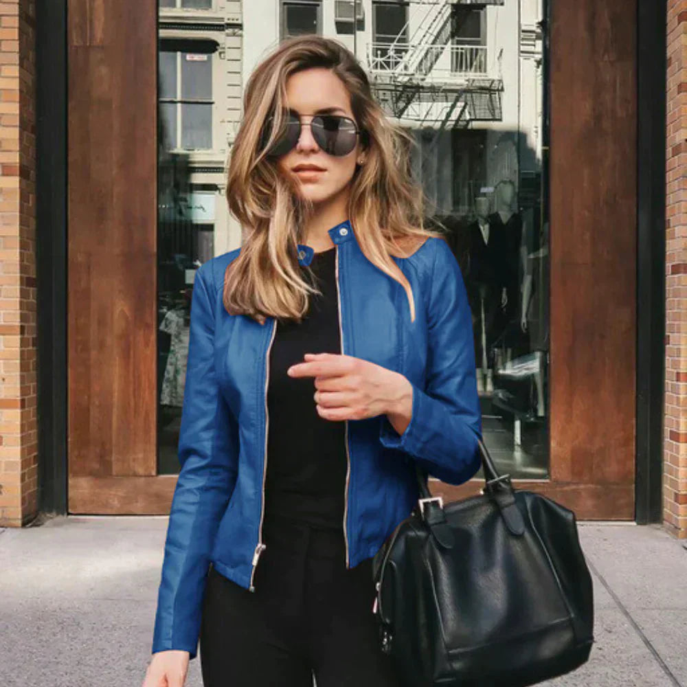 Women's Italian Leather Biker Jacket