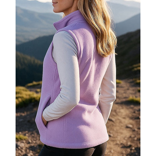 Purple stand-collar Vest Top