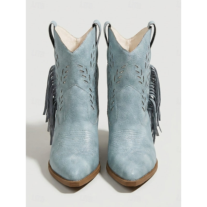 Blue Ankle Boots