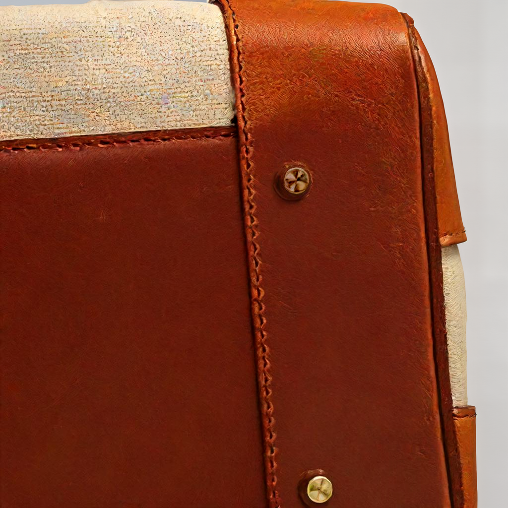 Light chocolate canvas overnight bag