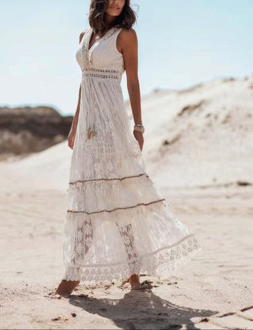 Lace maxi dress summer occasion | Alba Muse