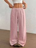 Wide-Leg Drawstring Trousers