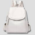 Women's anti-theft leather backpack embossed detail | Alba Muse