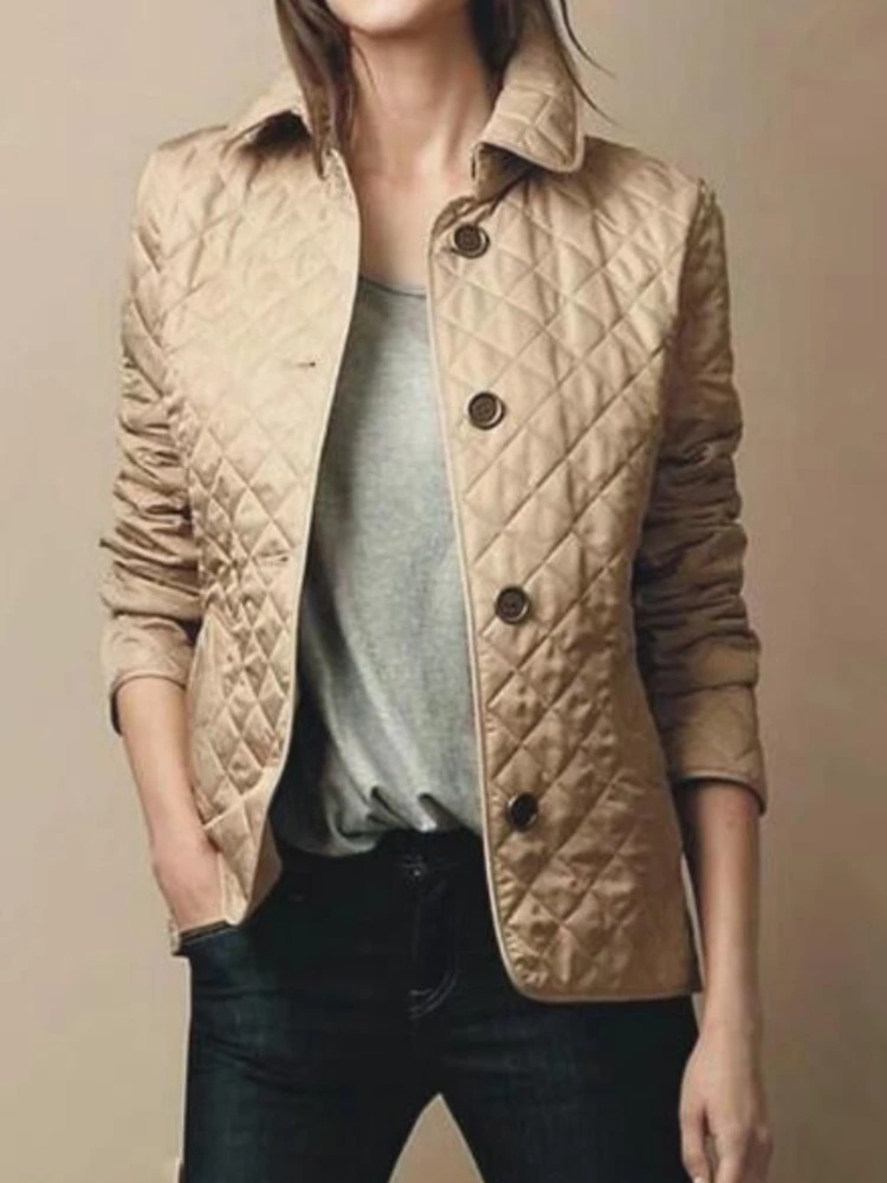 Lightweight Quilted Snap Jacket