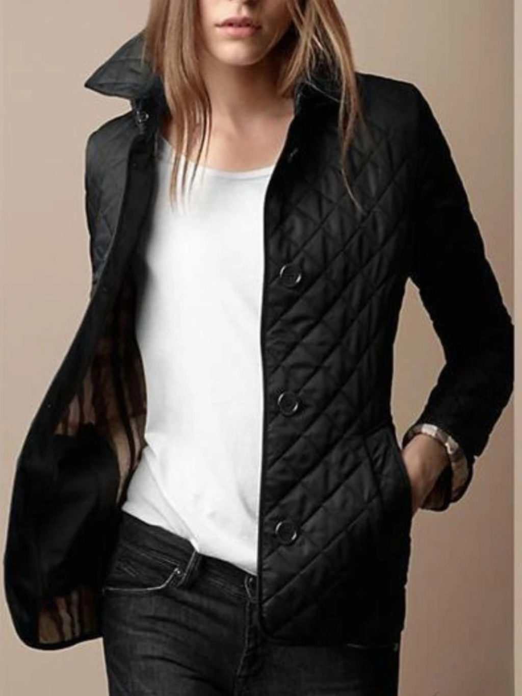 Lightweight Quilted Snap Jacket