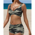 Women's ruched bikini shorts set two-piece swimwear | Alba Muse