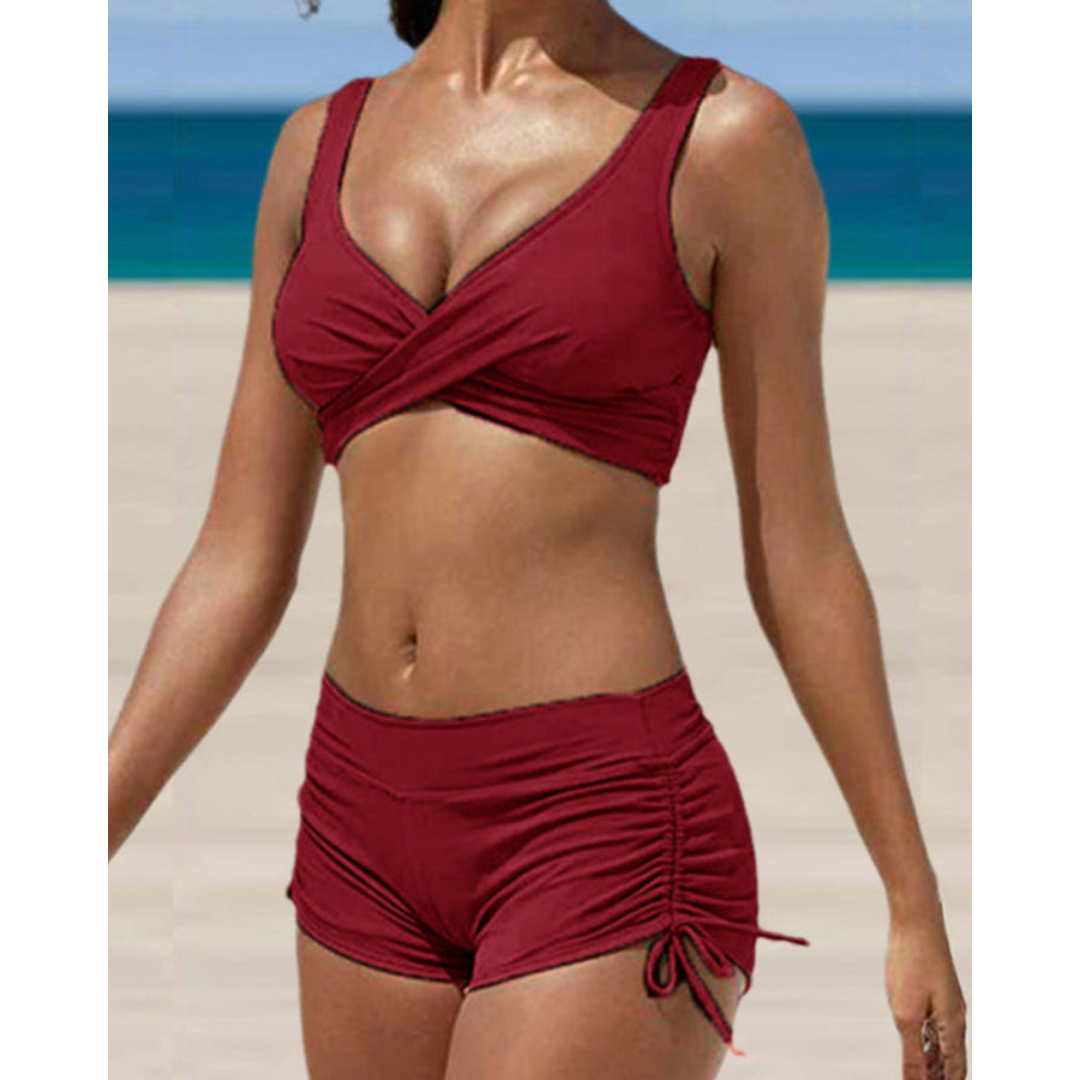 Women's two-piece bikini shorts set beach holiday swimwear | Alba Muse