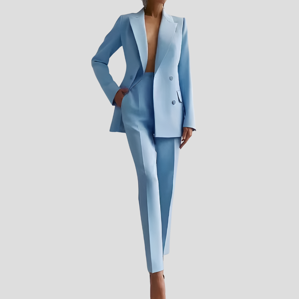 Women's tailored blazer and trouser co-ord set front view | Alba Muse