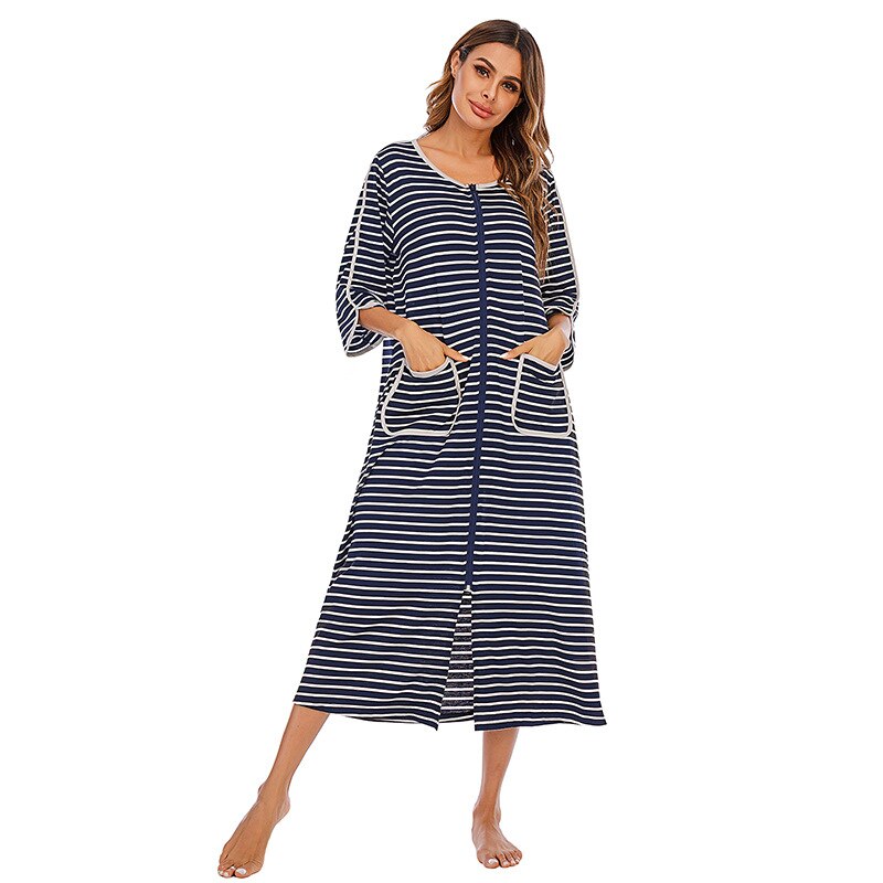 Zip-front hooded cotton-blend robe | Alba Muse