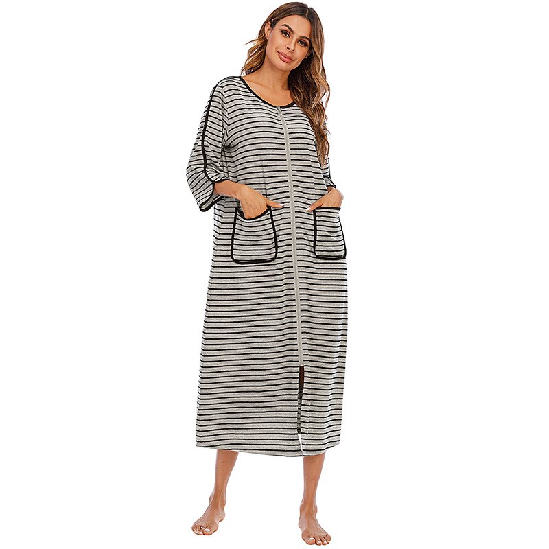 Zip-front hooded cotton-blend robe | Alba Muse