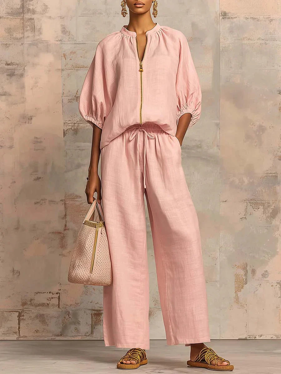 Zip-Front Two-Piece Co-ord Set
