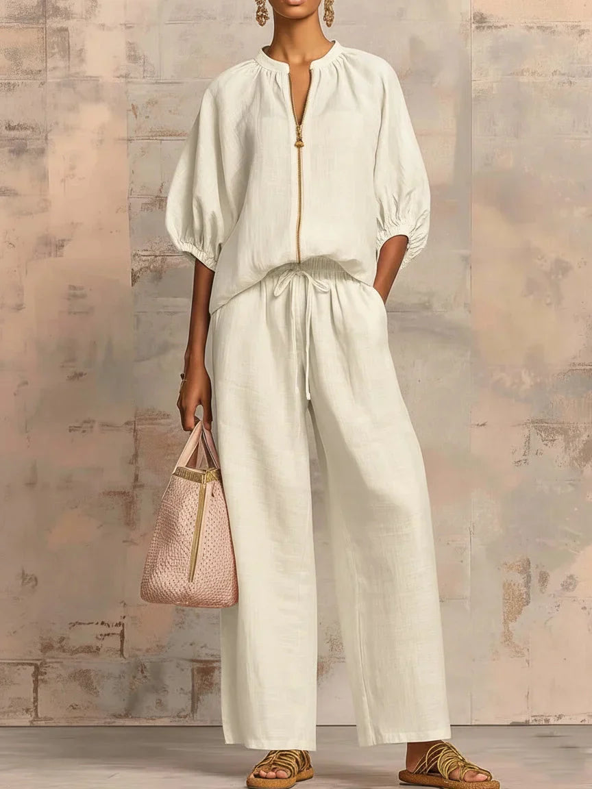 Zip-Front Two-Piece Co-ord Set