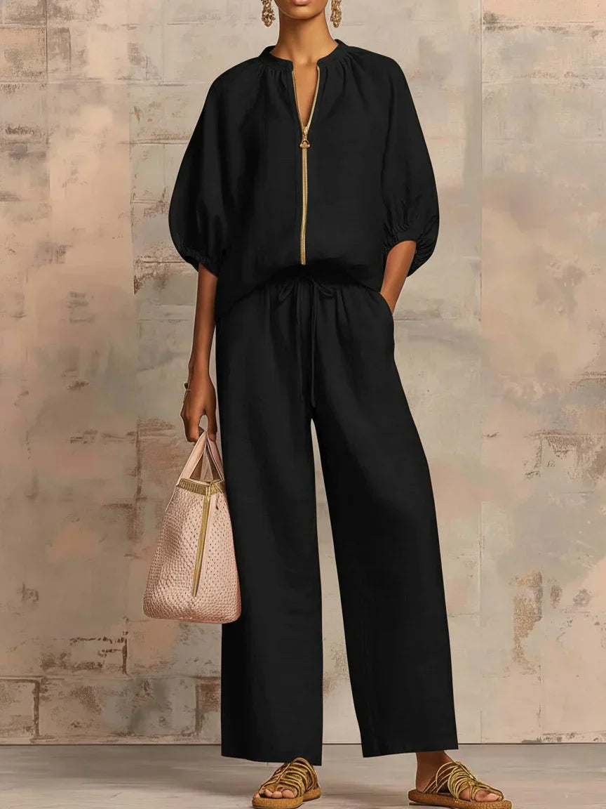 Zip-Front Two-Piece Co-ord Set