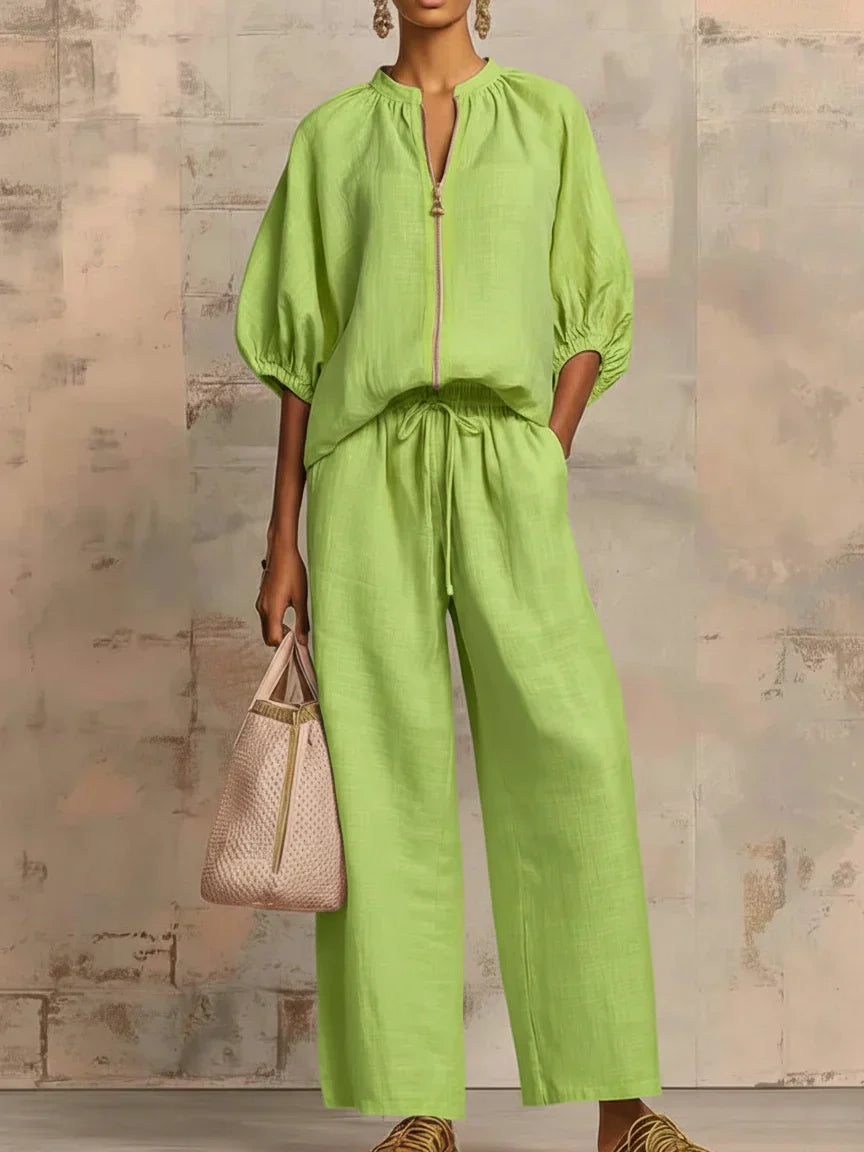 Zip-Front Two-Piece Co-ord Set