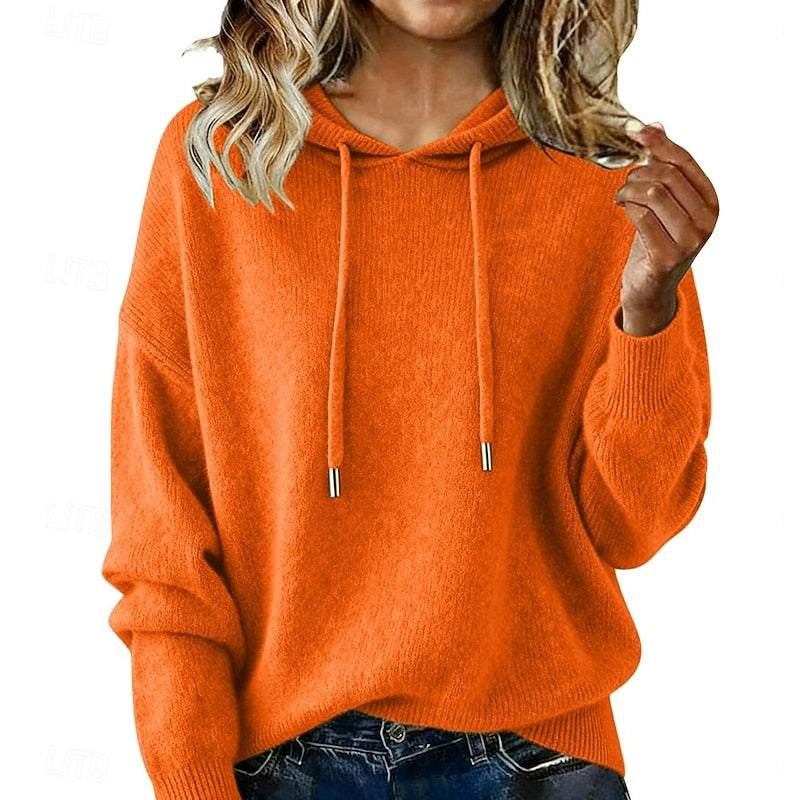 Relaxed Hooded Knit Jumper