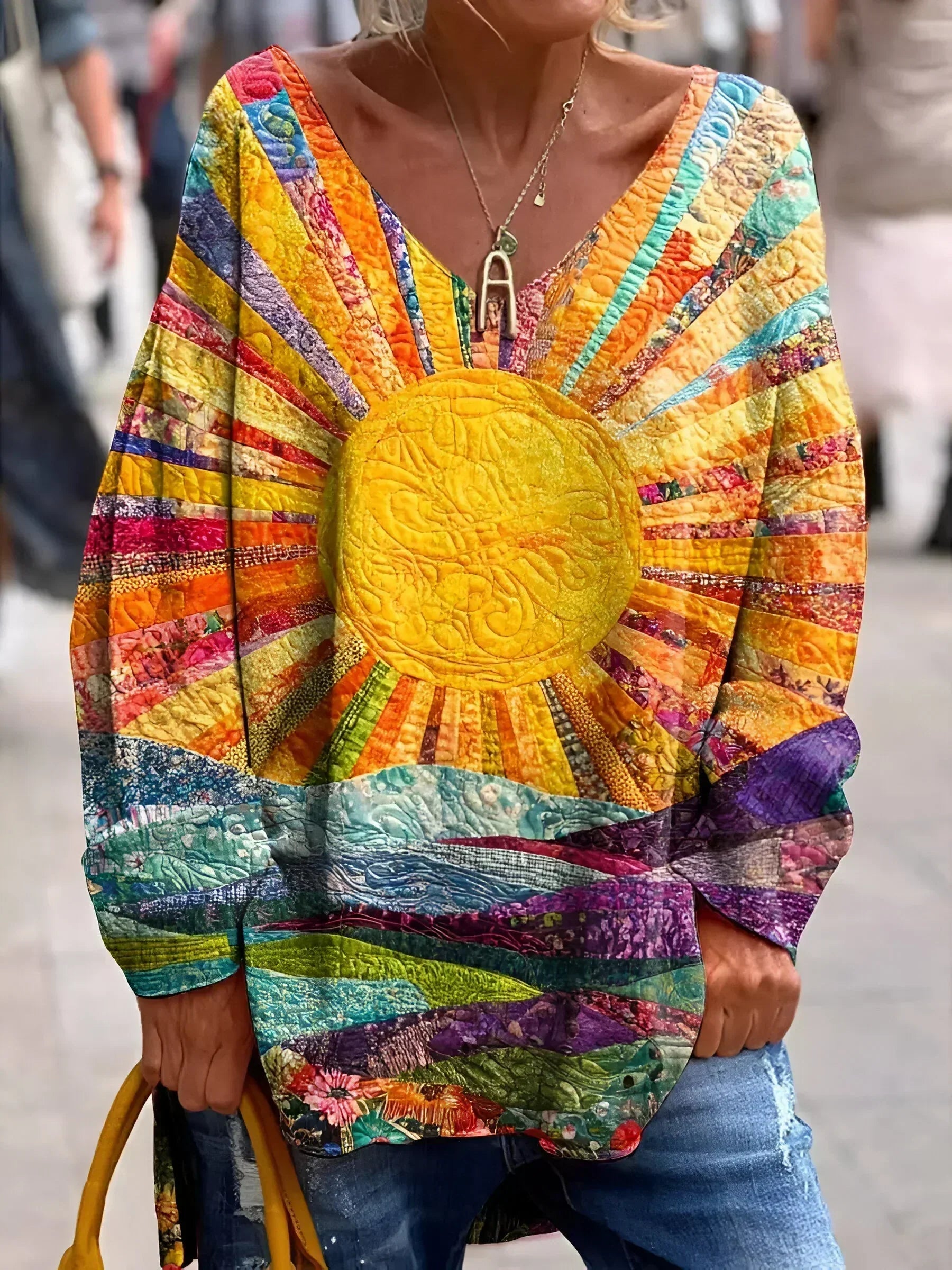 Women's Colourful Print Blouse