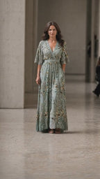 Floral Embroidered Maxi Dress – Summer Holiday Dress