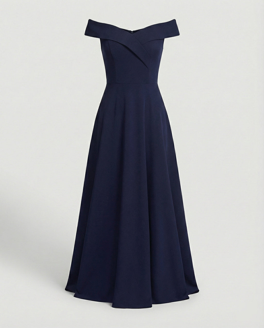 Women's long off-shoulder evening dress, colourway variant product shot