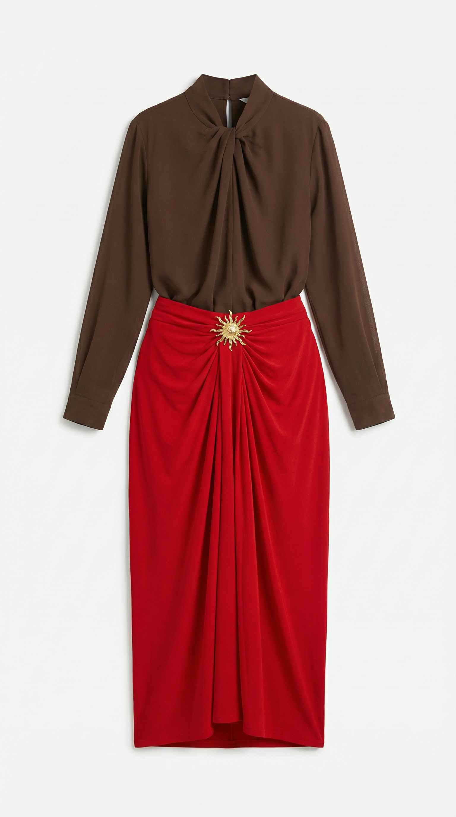 Cleo Ruched Midi Skirt