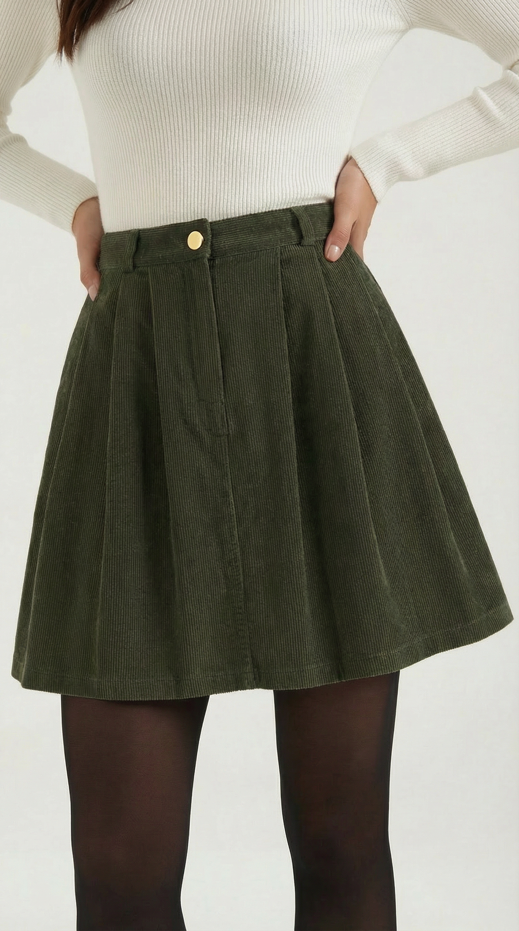 Lauren Pleated A-Line Skirt