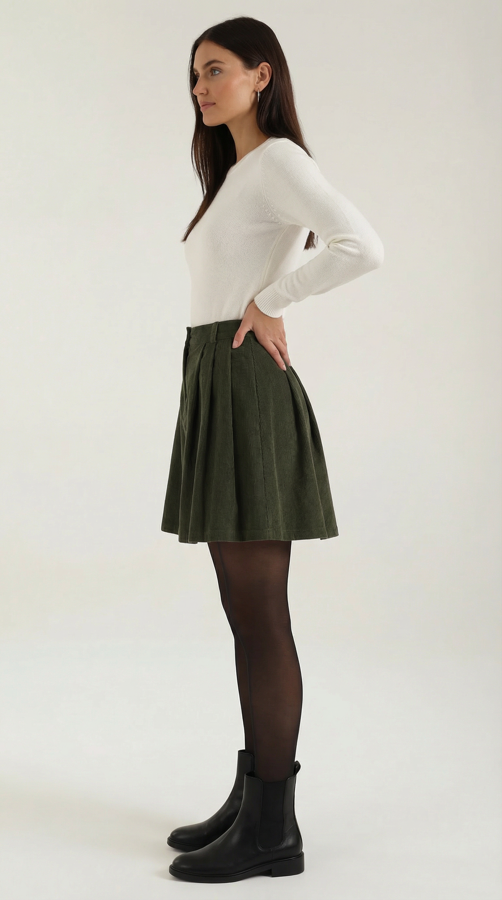 Lauren Pleated A-Line Skirt