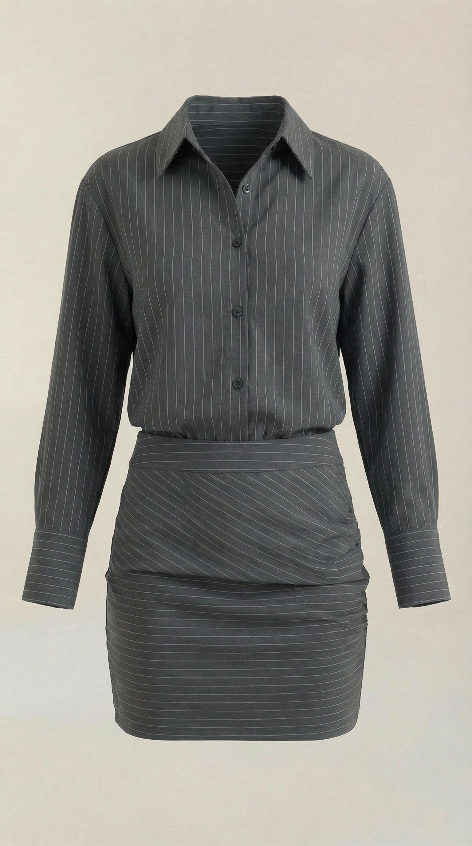 Sabrina Pinstripe Two-Piece Skirt Set