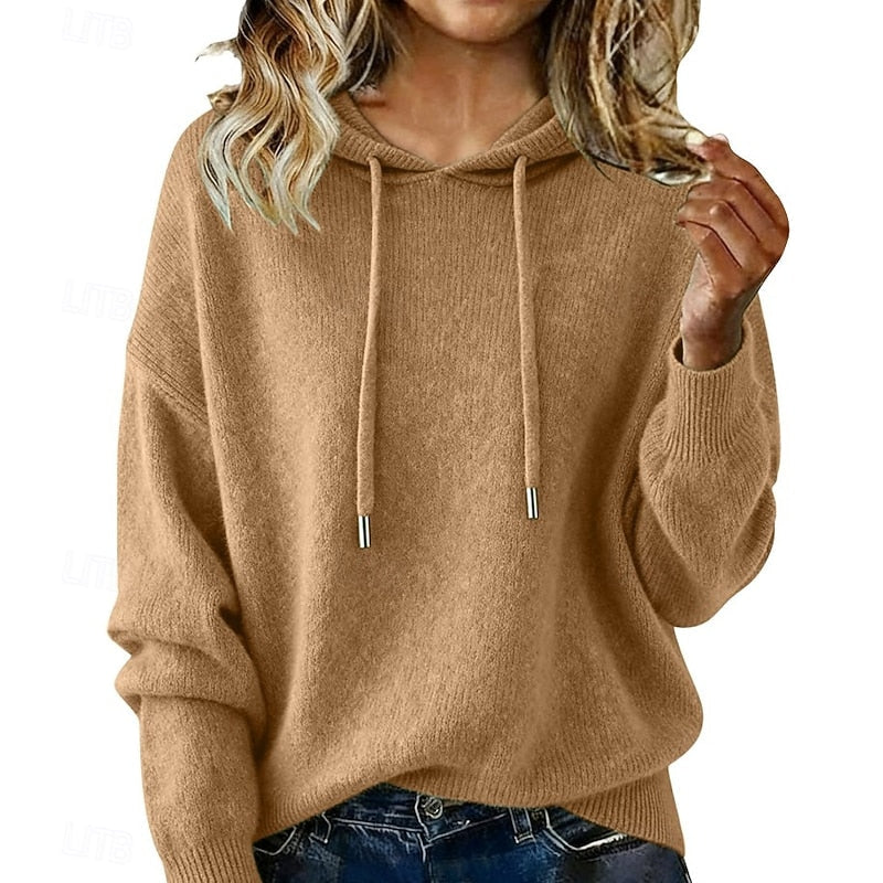 Relaxed Hooded Knit Jumper