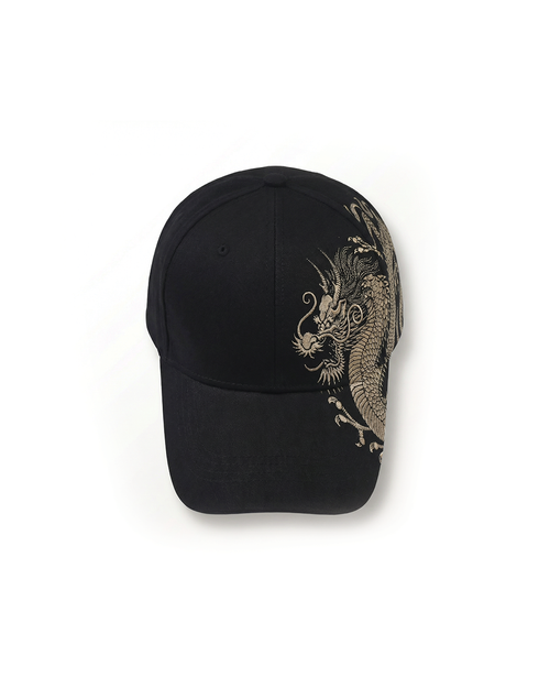 Black Year of the Dragon Cap, front view
