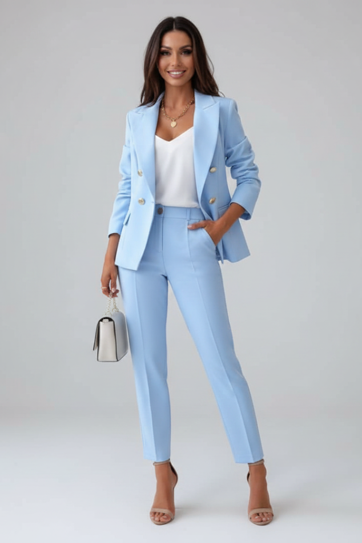 Double-Breasted Co-Ord Suit Set