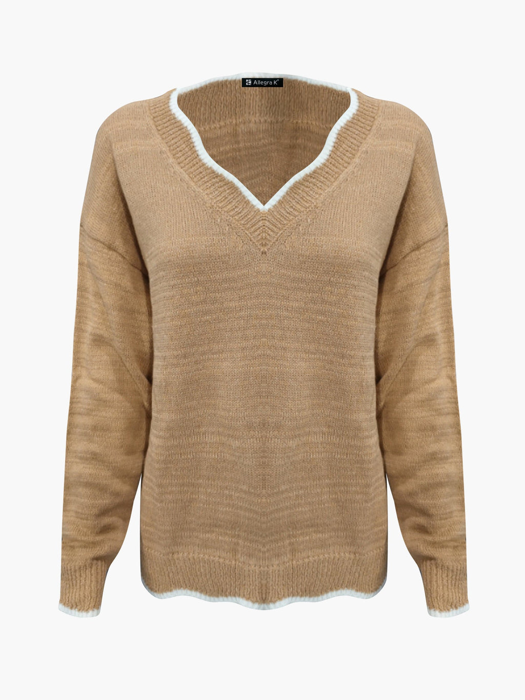 Light Blue Notch V-Neck Jumper