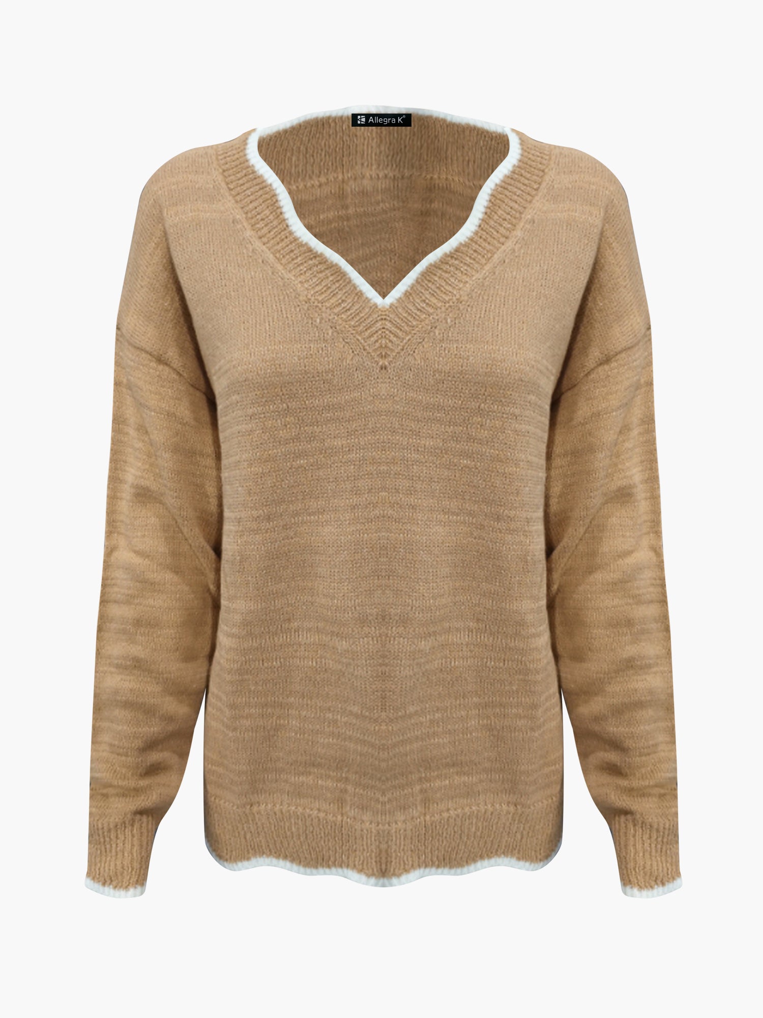 Light Blue Notch V-Neck Jumper