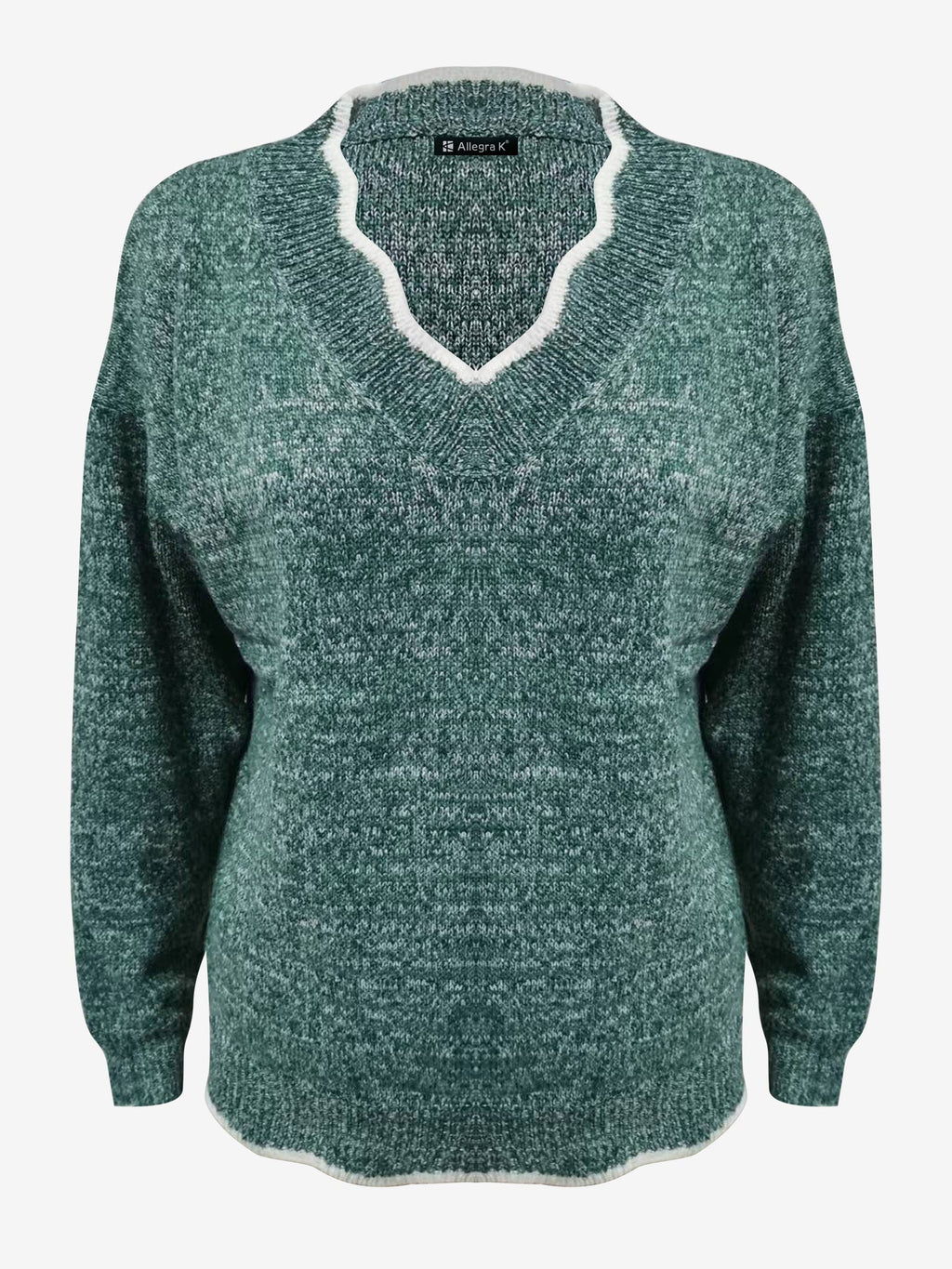 Light Blue Notch V-Neck Jumper