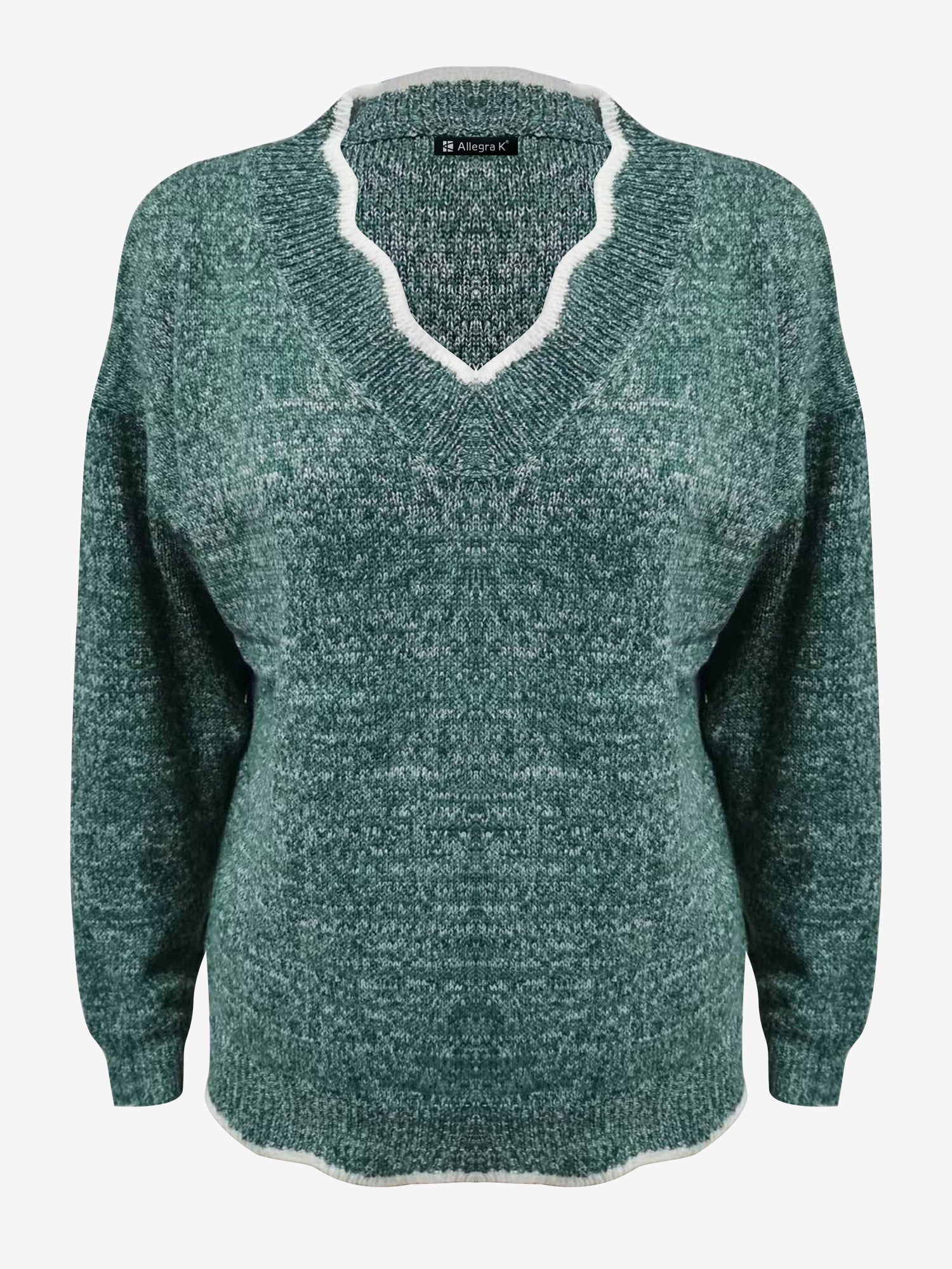Light Blue Notch V-Neck Jumper