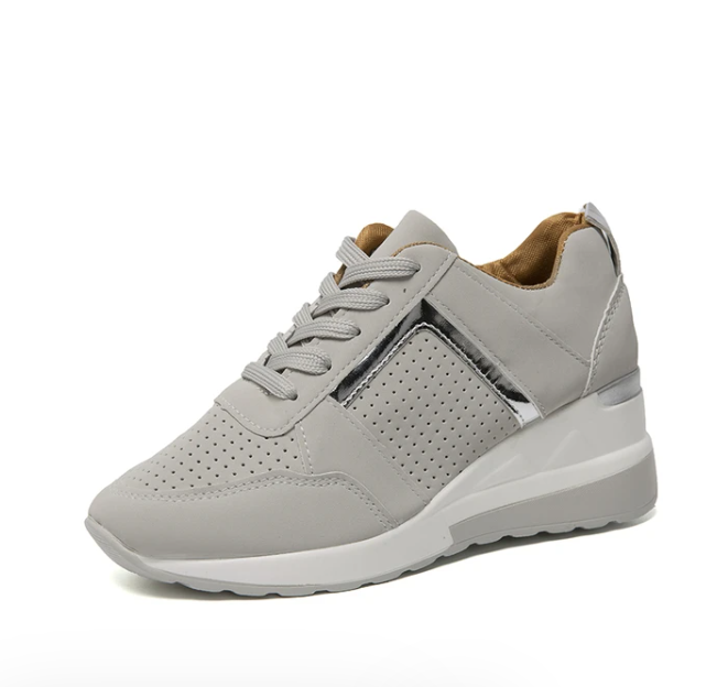 Beige orthopaedic comfort trainers