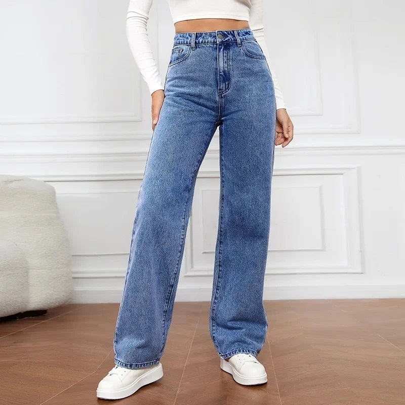 High-Waist Wide-Leg Jeans