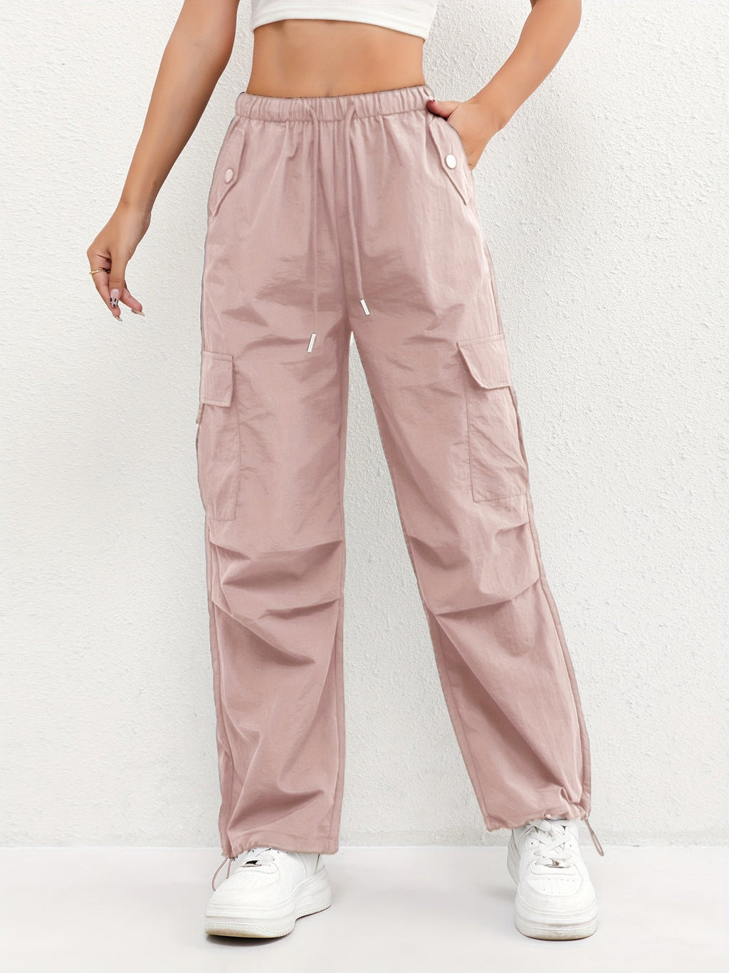 Cargo Pocket Drawstring Trousers