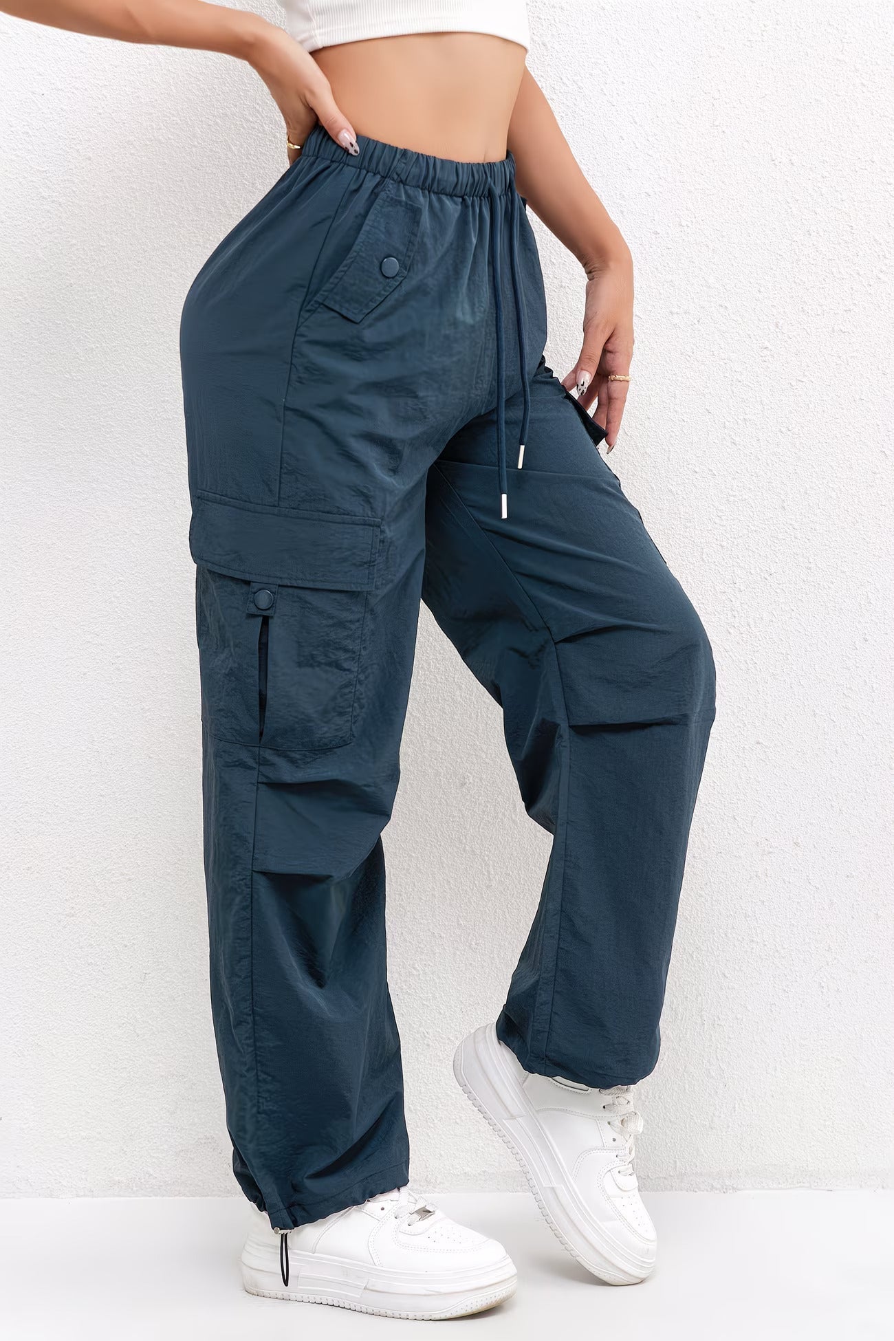 Cargo Pocket Drawstring Trousers