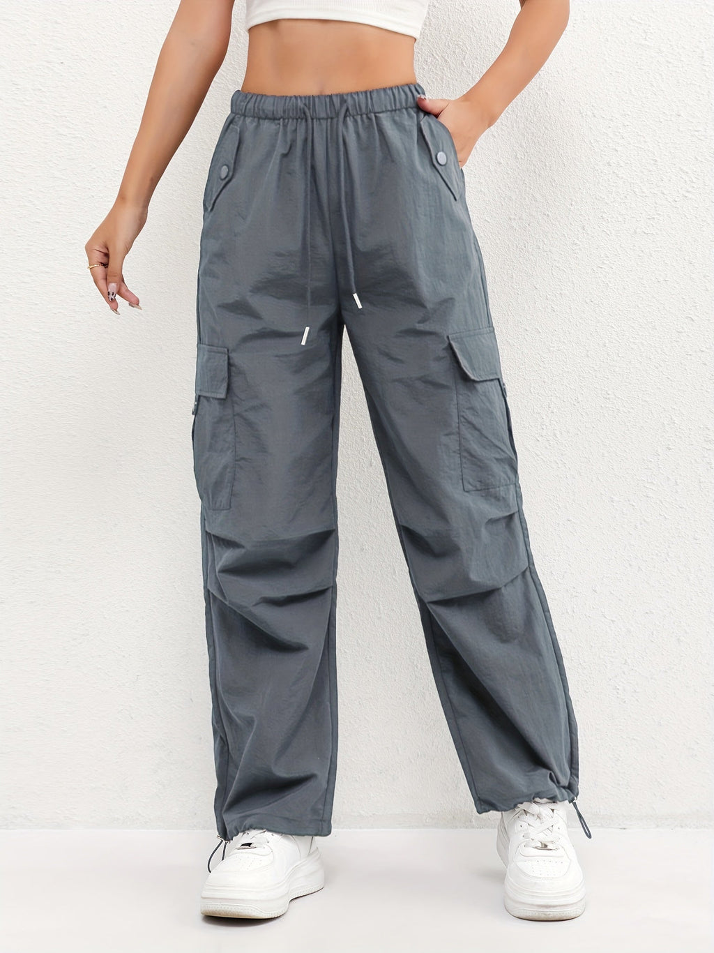 Cargo Pocket Drawstring Trousers